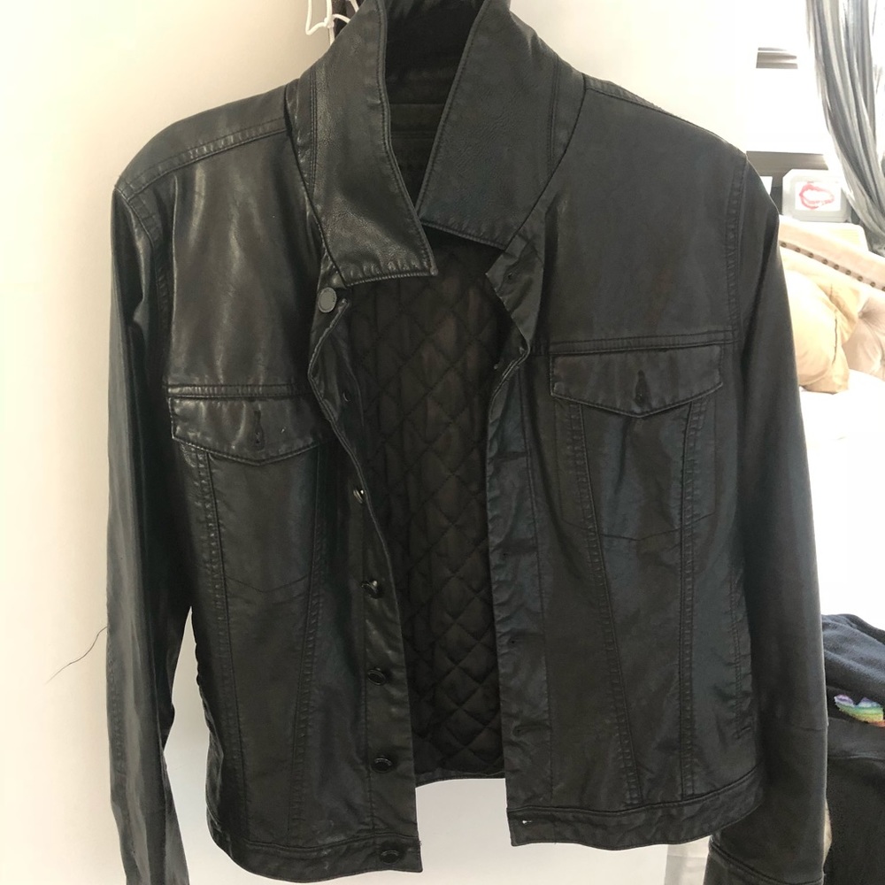 Blank NYC black began leather jacket